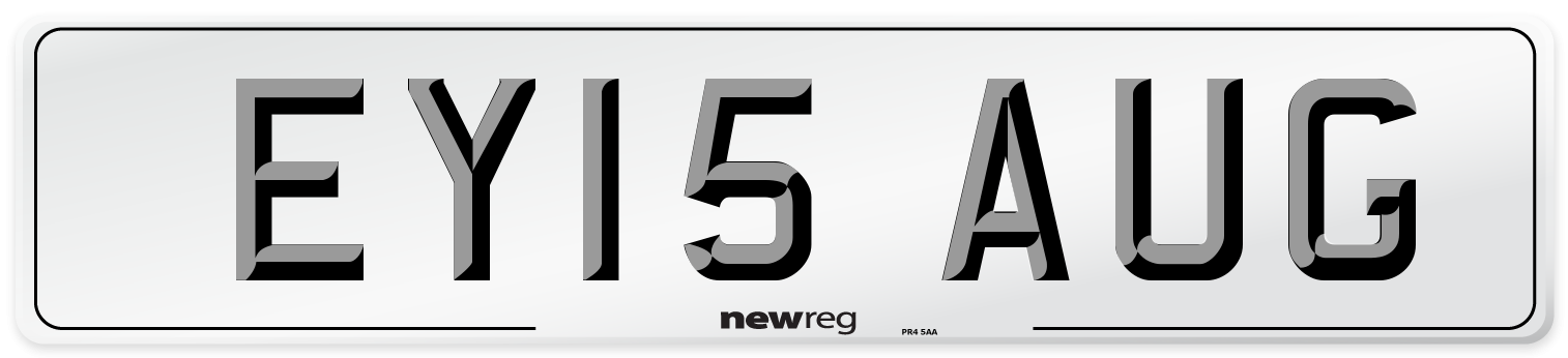 EY15 AUG Number Plate from New Reg